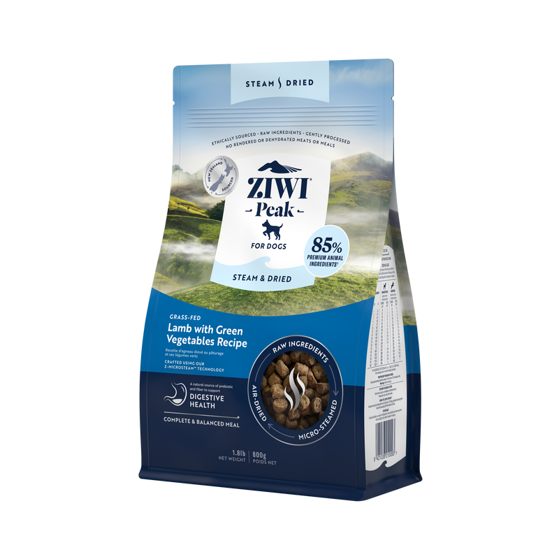 Ziwi Peak - Steam & Dried - Grass-fed Lamb with Green Vegetables