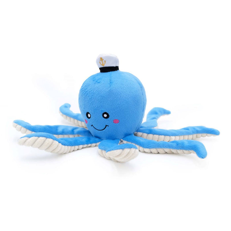 Zippy Paws - Playful Pal Plush Squeaker Rope Dog Toy - Ollie the Octopus