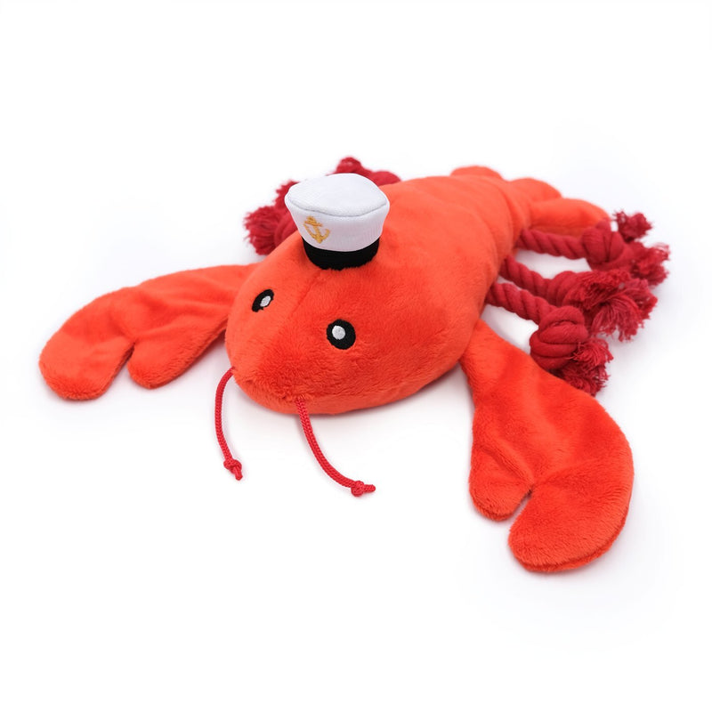 Zippy Paws - Playful Pal Plush Squeaker Rope Dog Toy - Luca the Lobster