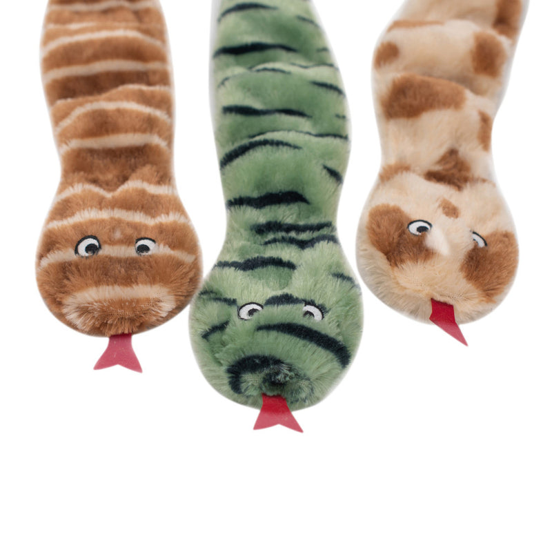 Zippy Paws - Skinny Peltz - No stuffing with squeaker - Desert Snakes 3 pack