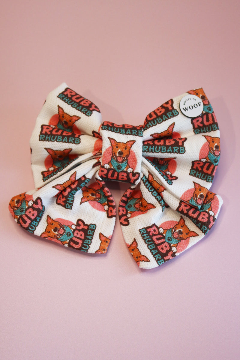 Ruby Rhubarb Sailor Bow and Bow Tie