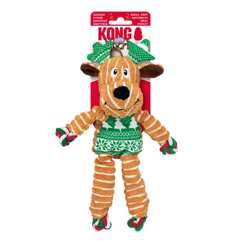 KONG - Floppy Knotts - Reindeer Christmas - Small/Medium