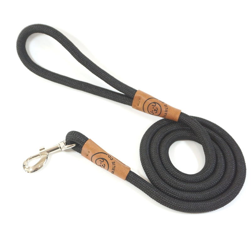 True Charlie Co - Dog Rope Lead - Black - The Sasha