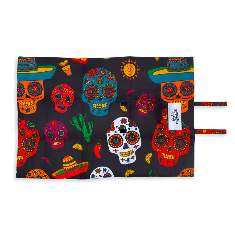 Indie Boho - Travel Mat - Mexican Skulls