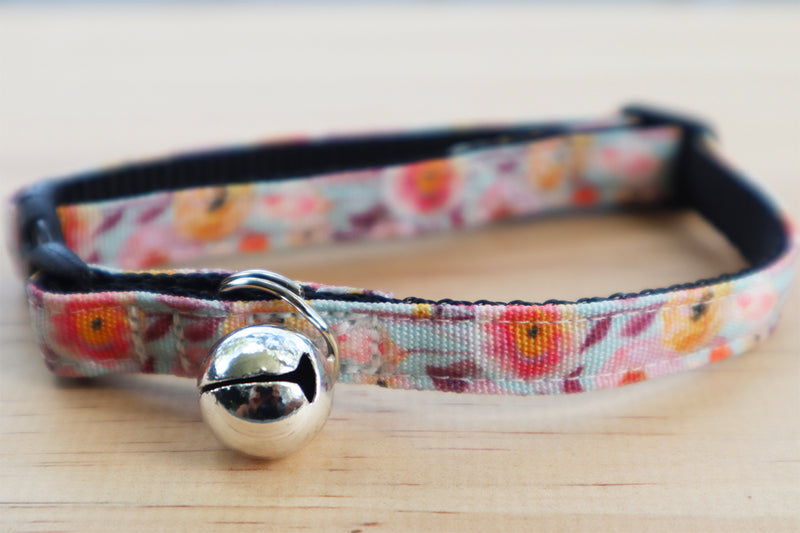 The Nomad's Dog - Wildflower Canvas Fabric Cat Collar