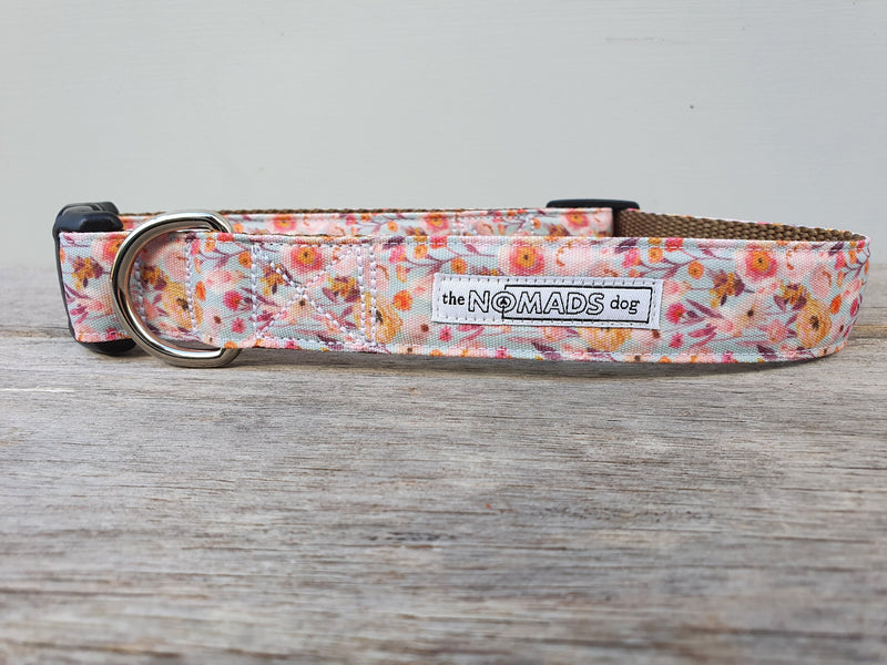 The Nomad's Dog - Wildflower Canvas Fabric Dog Collar
