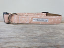 The Nomad's Dog - Spotty Blush Canvas Fabric Dog Collar